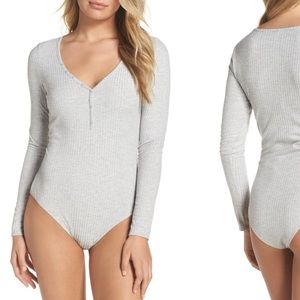Felina Body Zone Ribbed Henley Bodysuit